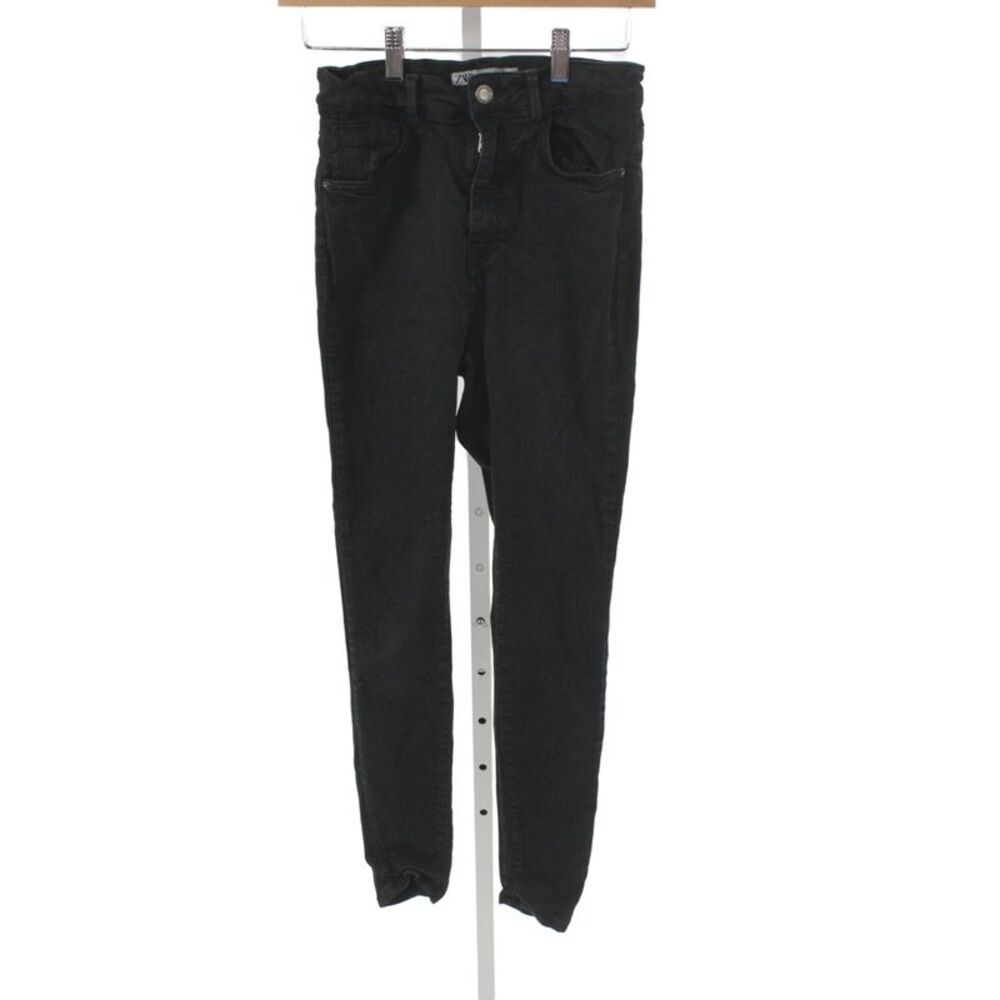 Zara Women Skinny Black High Rise Jeans Cotton Elastane Size 6